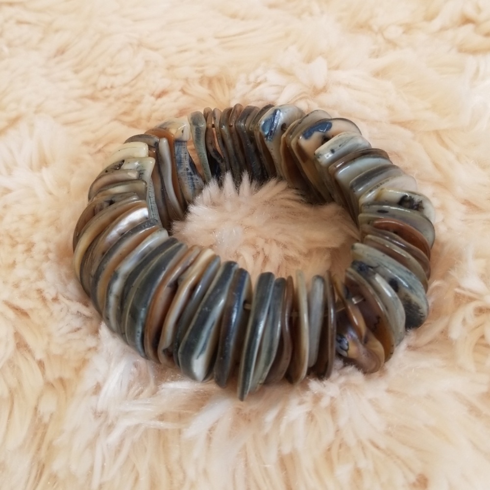 🐚Authentic Seashell stretchy bangle bracelet